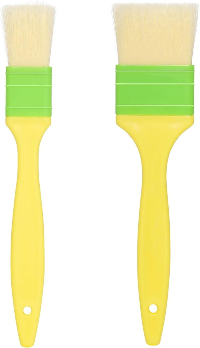 yeabwps Pastry Brushes Basting Oil Brush for Spreading butter, oil, or egg wash,Cooking Baking BBQ Oil Brush (2, 1in, 2in) - Image 1